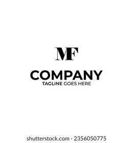 Initial M and F lettering logo design