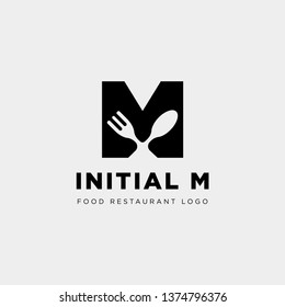 initial m food equipment simple logo template vector icon abstract