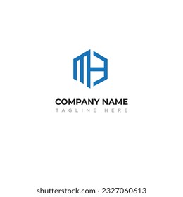 initial M and H vector logo perfect for constructions industry
