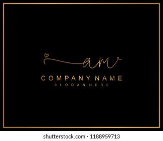 Vector de plantilla de logotipo de escritura a mano A inicial