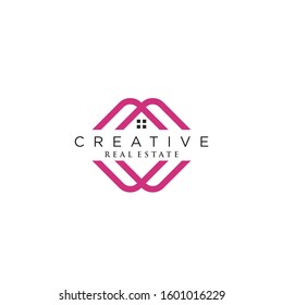 initial m home logo design vector luxury simple design