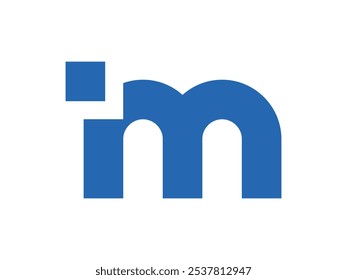 initial I M im logo design icon symbol vector on transparent background