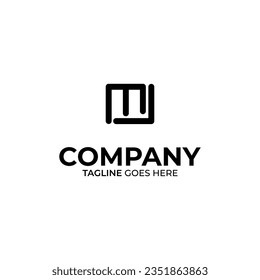 Initial M and L lettering logo design. ML creative modern black letters logo design template