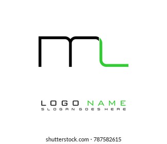 Initial M & L minimalist logo template vector