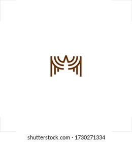 initial M letter bird streaking logo fly tribal line design