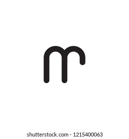 initial m letter linked logo template design vector