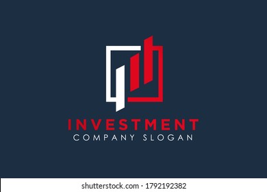 Initial M Letter Logo Design, Vector Business Investment Logo Element