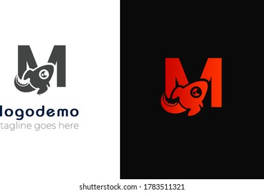 
initial M letter logo with Rocket icon combo.Logo design with abstract rocket icon and monogram .
Travel logo with latter and Rocket with negative space design .vector logo concept design .