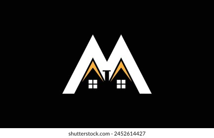 Initial M logo combined with home icon.