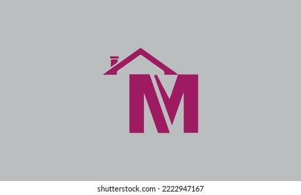 Initial M with  logo company, logo vector template design. Ready to use, easy for edit.