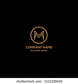 initial M logo design template. vector