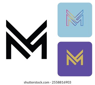 Initial M Logo, M Logo, M Monogram,  Letter M Logo, Creative Icon, Modern, Vector