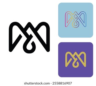 Initial M Logo, M Logo, M Monogram,  Letter M Logo, Creative Icon, Modern, Vector