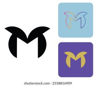 Initial M Logo, M Logo, M Monogram,  Letter M Logo, Creative Icon, Modern, Vector