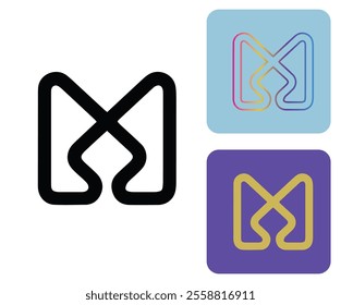 Initial M Logo, M Logo, M Monogram,  Letter M Logo, Creative Icon, Modern, Vector