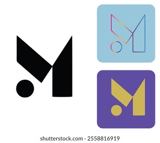 Initial M Logo, M Logo, M Monogram,  Letter M Logo, Creative Icon, Modern, Vector
