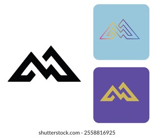 Initial M Logo, M Logo, M Monogram,  Letter M Logo, Creative Icon, Modern, Vector