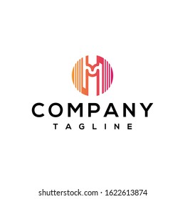 initial M logo is unique. Monogram. M-letter. Perfect for business