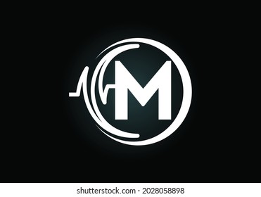 Initial M monogram alphabet with health Pulse. Heartbeat logo icon design vector. Font emblem. Logo for medical or health business, and company identity