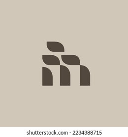 Initial M monogram Initial logo, flat simple initial M logo vector for business, brand Identity, personal logo