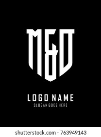 Initial M & O abstract shield logo template vector