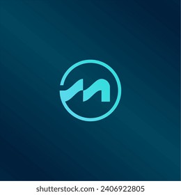 Diseño inicial del logotipo M O monograma moderno y elegante con el concepto de círculo. la letra OM en forma de arte de línea abstracta. 