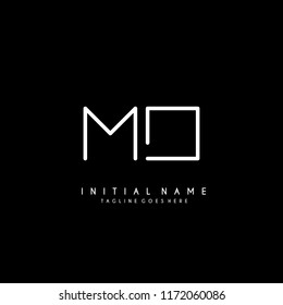 Initial M O minimalist modern logo identity vector