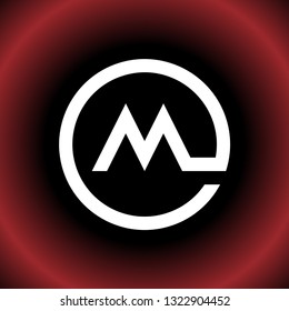 initial M OM EM vector logo design