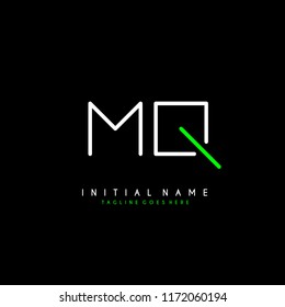 Initial M Q minimalist modern logo identity vector