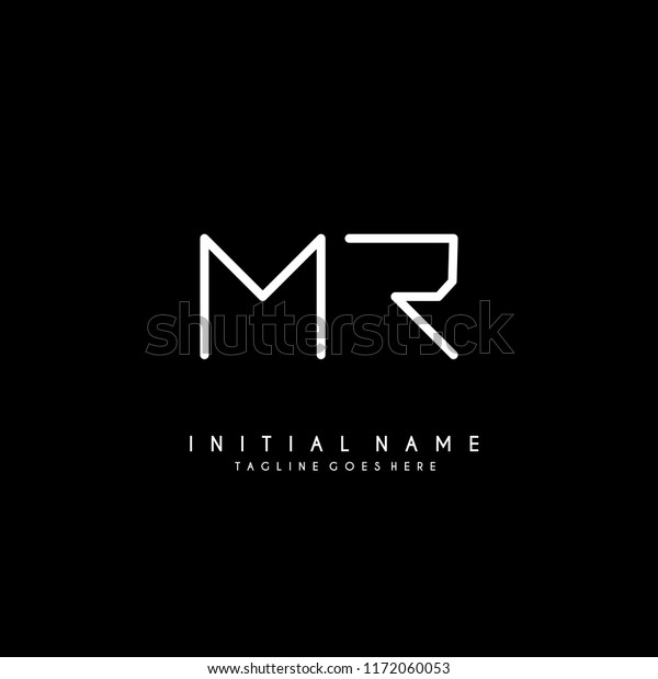 Initial M R Minimalist Modern Logo Stock Vector (Royalty Free ...