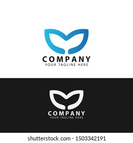 Initial M Technology Logo Design vector