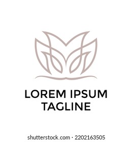 Initial M Tulip Flower Logo Design Vector