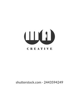 Initial MA company creative label trendy idea brand