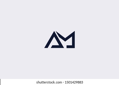 Initial AM MA Letter Logo Design Vector Template. Monogram and Creative Alphabet A M Letters icon Illustration.