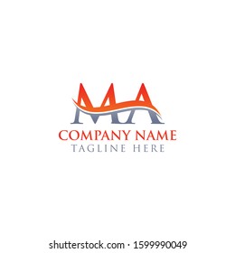 Initial MA letter Logo Design vector Template. Abstract Letter MA logo Design
