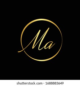 Initial MA letter Logo Design vector Template. Abstract Letter MA logo Design