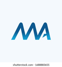 Initial Ma Letter Logo Design Vector Stock Vector (royalty Free 