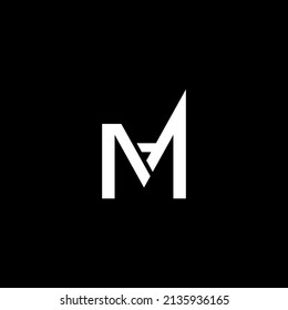 initial mA Letter Logo Design Monogram Icon Vector Template