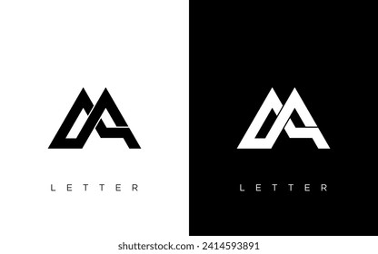 Initial MA letter Logo Design vector Template. Abstract Letter MA logo Design