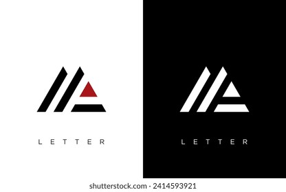 Initial MA-Buchstaben Logo Design Vektorvorlage. Abstrakter Buchstabe MA Logo-Design