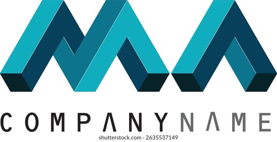 Initial MA letter Logo Design vector Template. Abstract Letter MA logo Design