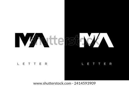 Initial MA letter Logo Design vector Template. Abstract Letter MA logo Design Stok fotoğraf © 