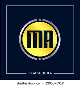 Initial MA Letter Logo Template Design