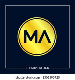 Initial MA Letter Logo Template Design