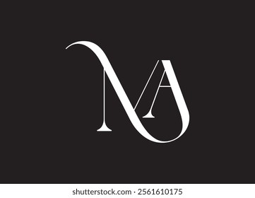 Initial MA Logo Design Vector
