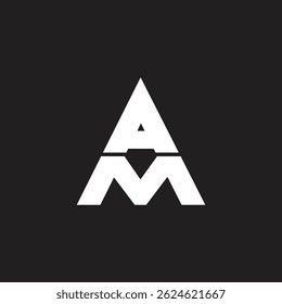 Initial MA or AM logo design vector template.