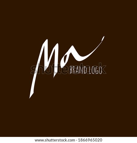 Initial ma logo handwriting vector Imagine de stoc © 
