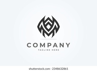 Initial MA or AM Logo. monogram logo design combination of letters M and A. Flat Vector Logo Design Template. vector illustration