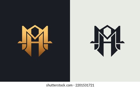 Initial MA AM M A Monogram Logo Template. Initial Based Letter Icon Logo