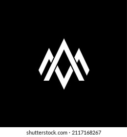 Initial AM MA monogram logo design